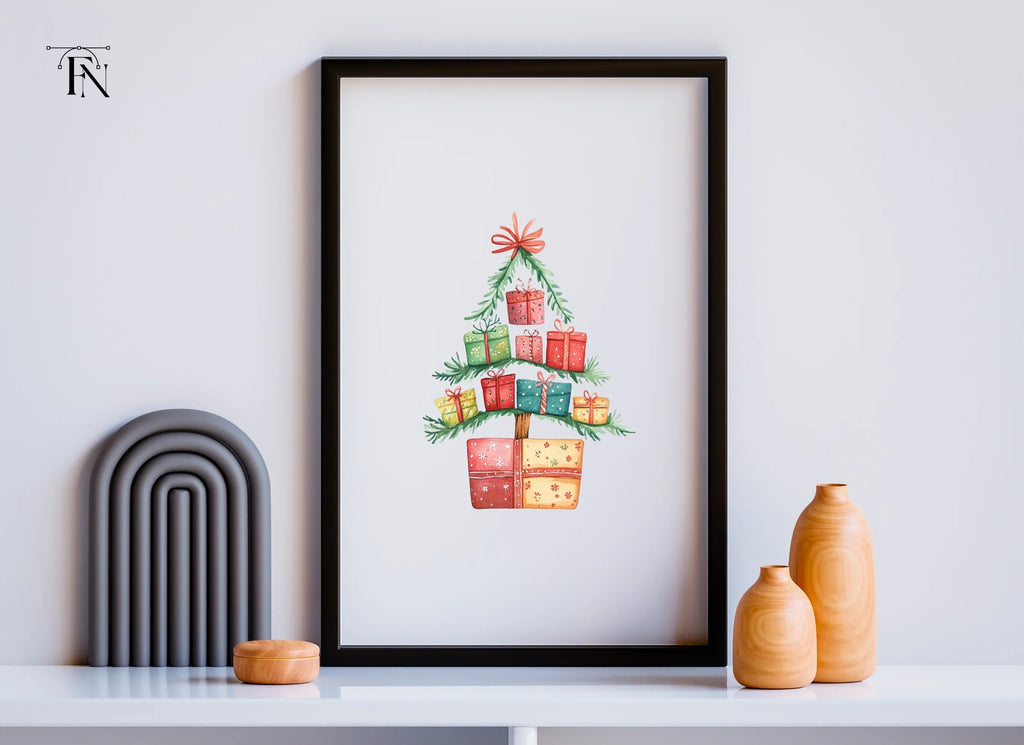 Christmas Tree Gift Clipart Bundle