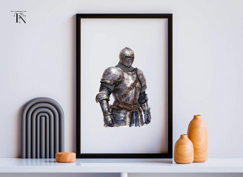 Medieval Knights in Armor Clipart Bundle