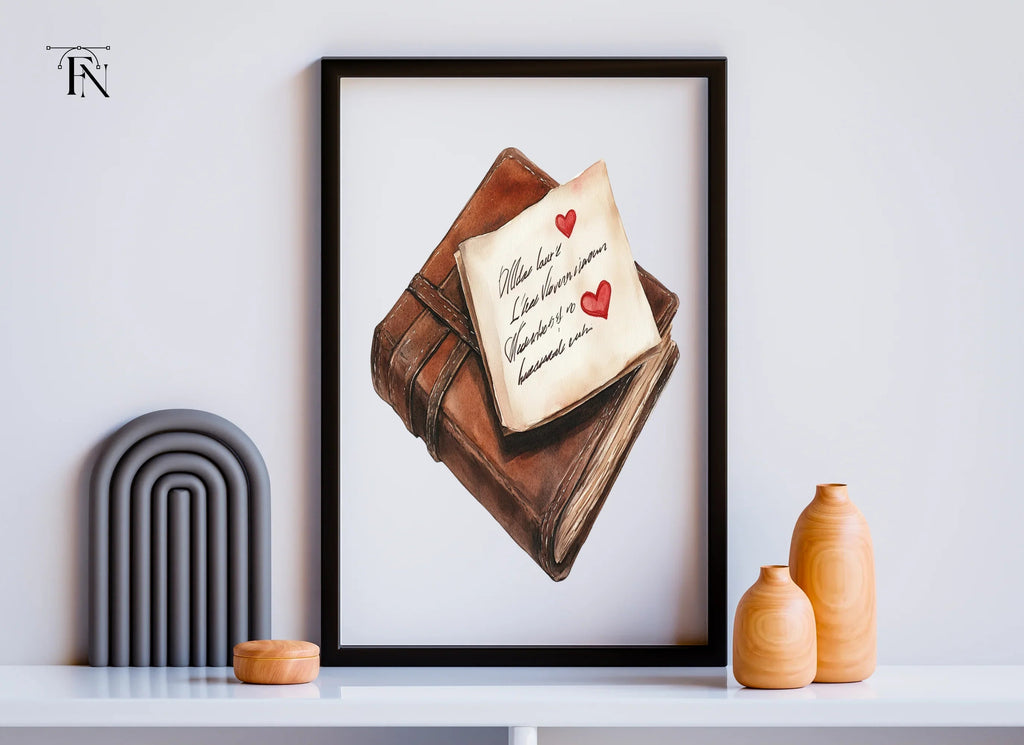 Love Letter on Old Book Clipart Bundle