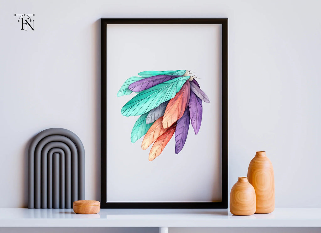 Vibrant Feather Clipart Bundle