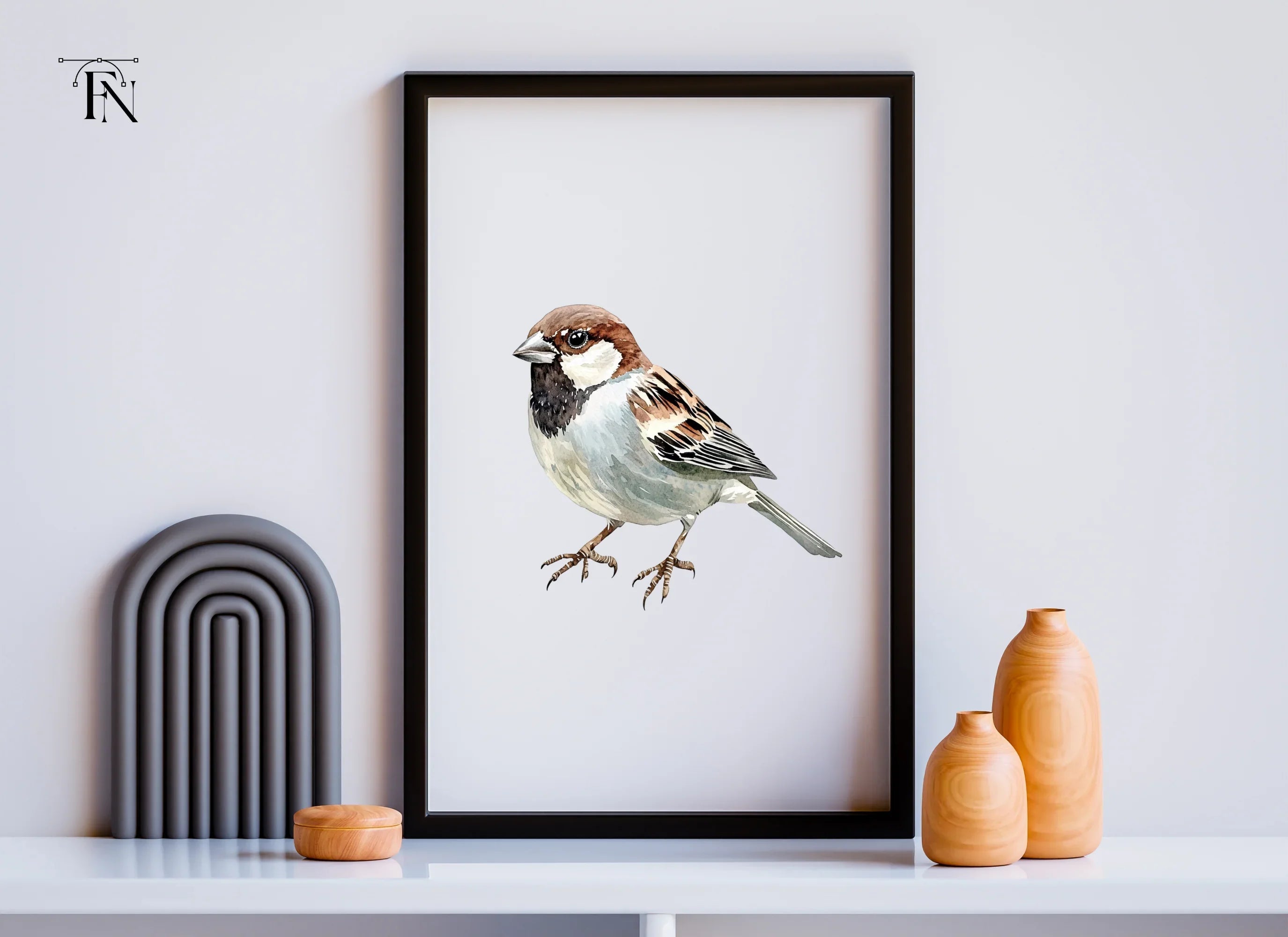 House Sparrow Bird Clipart Bundle