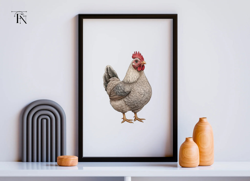 Grey Hen Farm Animal Clipart Bundle