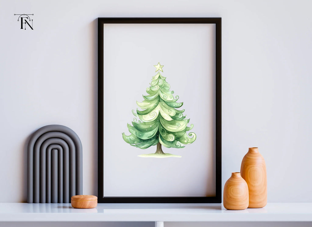 Whimsical Christmas Tree Clipart Bundle