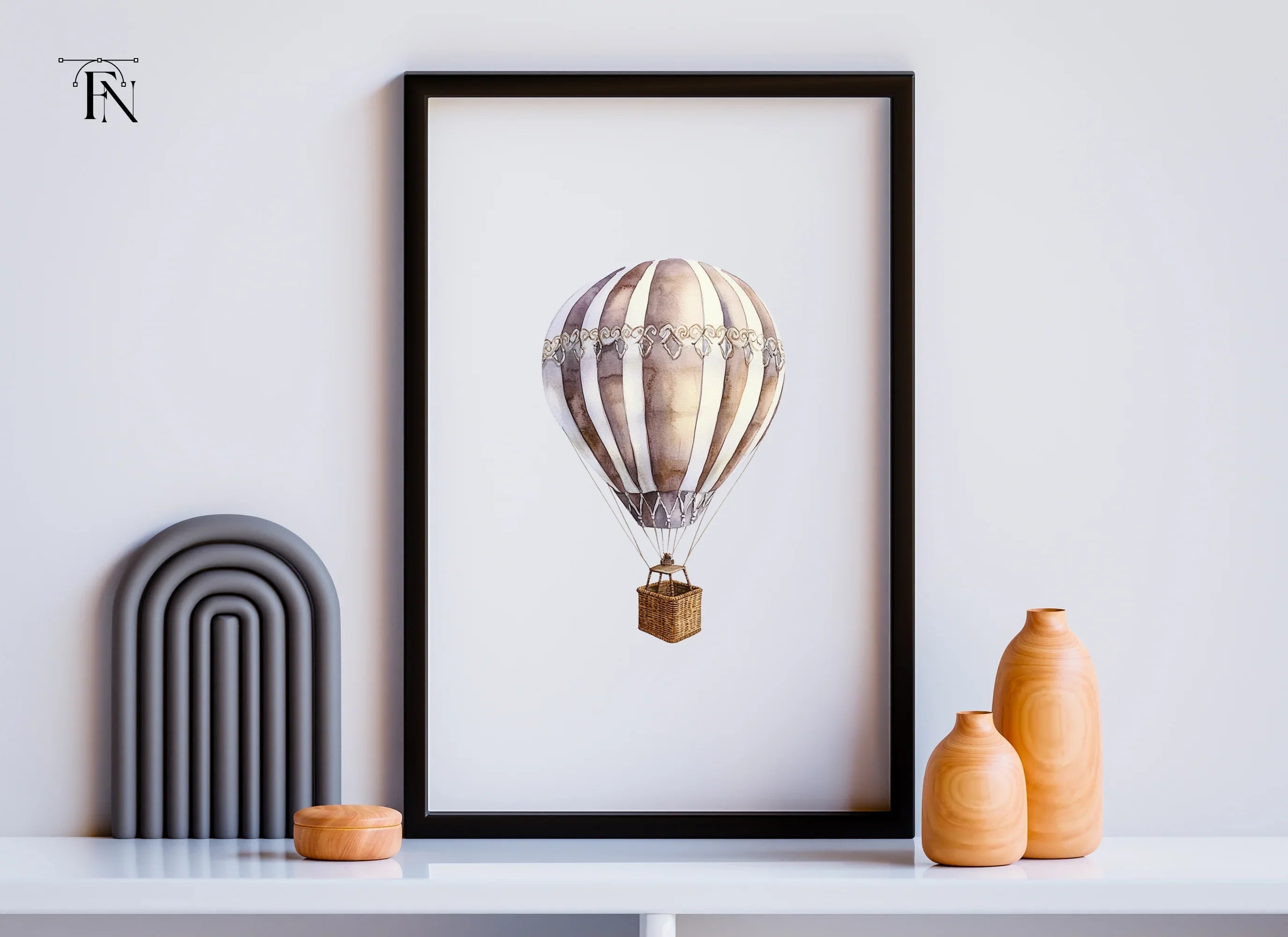 Elegant Hot Air Balloon Clipart Bundle