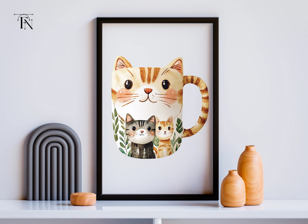 Cute Cat Family Clipart Bundle