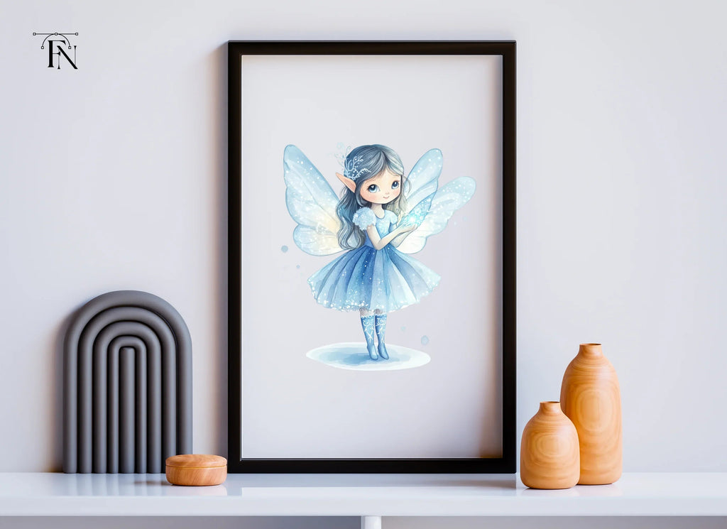 Cute Winter Fairy Magical Glow Clipart Bundle