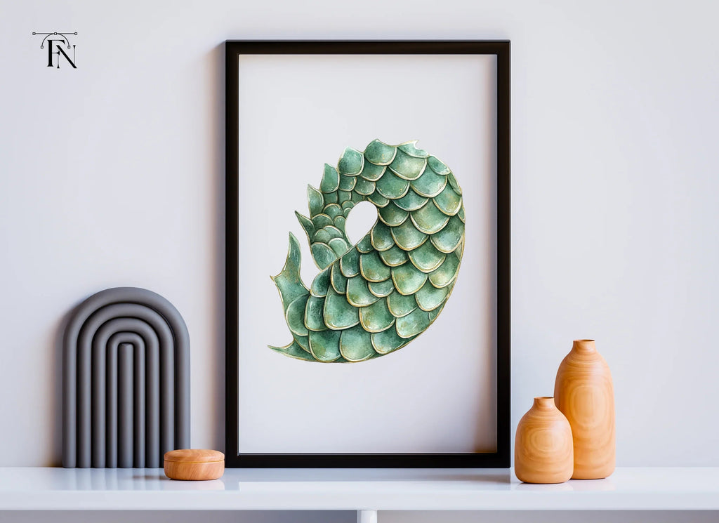Green Dragon Scales Clipart Bundle