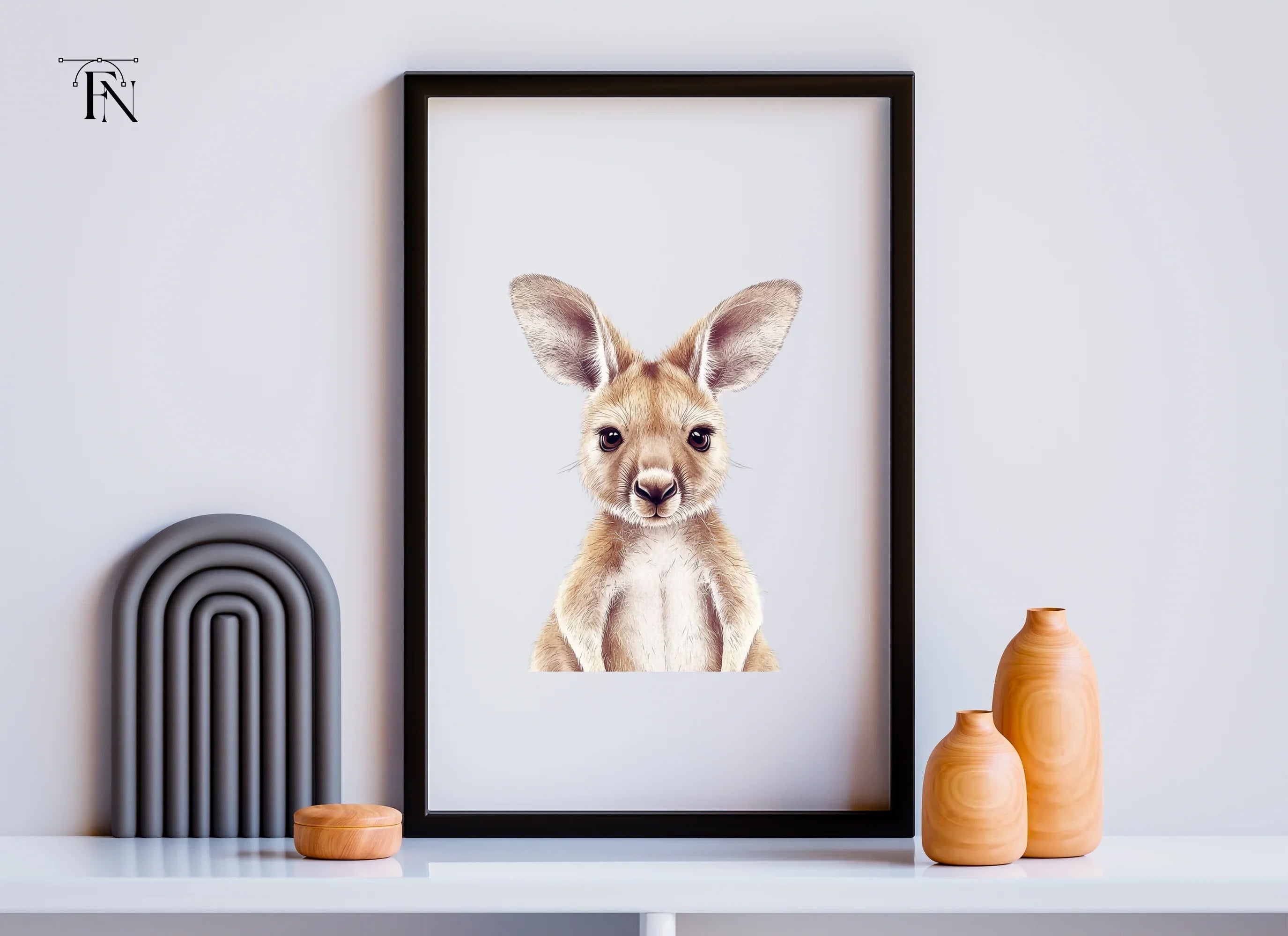 Cute Baby Kangaroo Clipart Bundle
