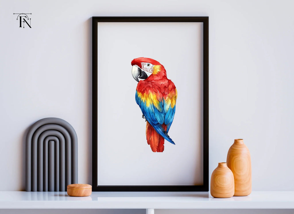 Vibrant Macaw Parrot Clipart Bundle