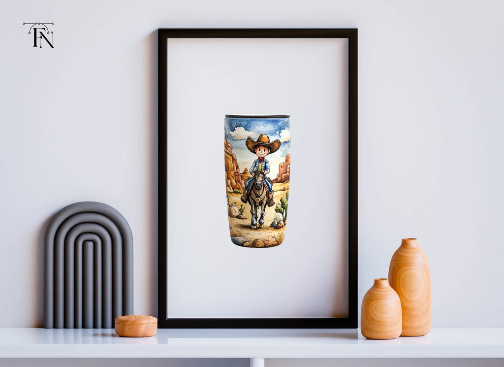 Cute Cowboy Riding Horse Clipart Bundle