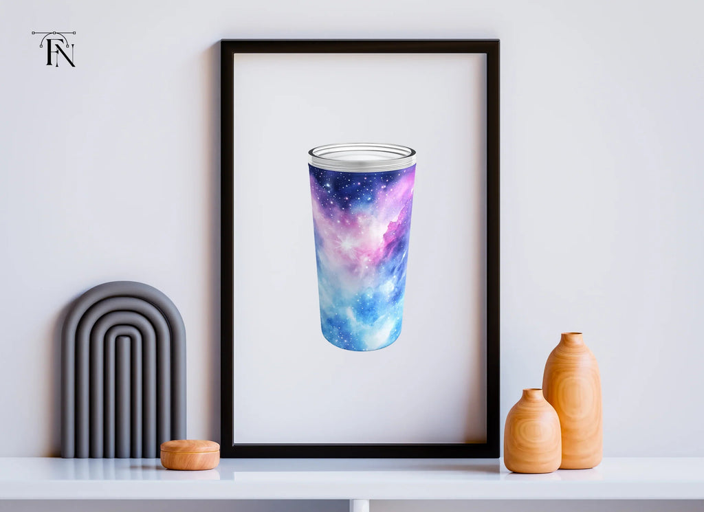 Pastel Galaxy Tumbler Clipart Bundle