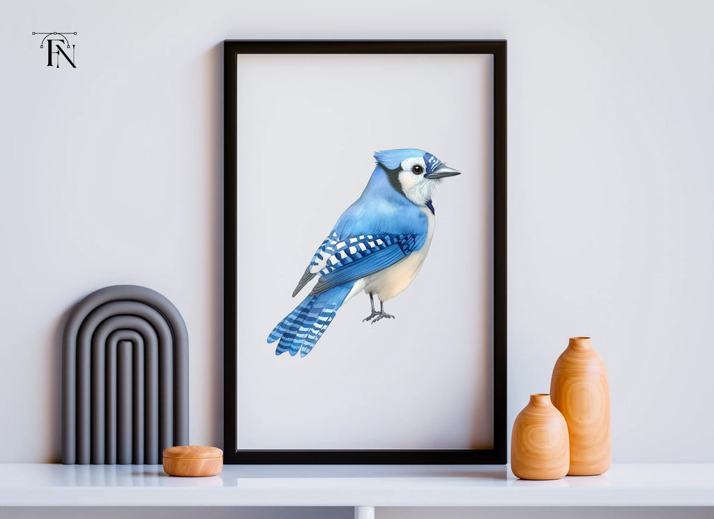 Realistic Blue Jay Bird Clipart Bundle