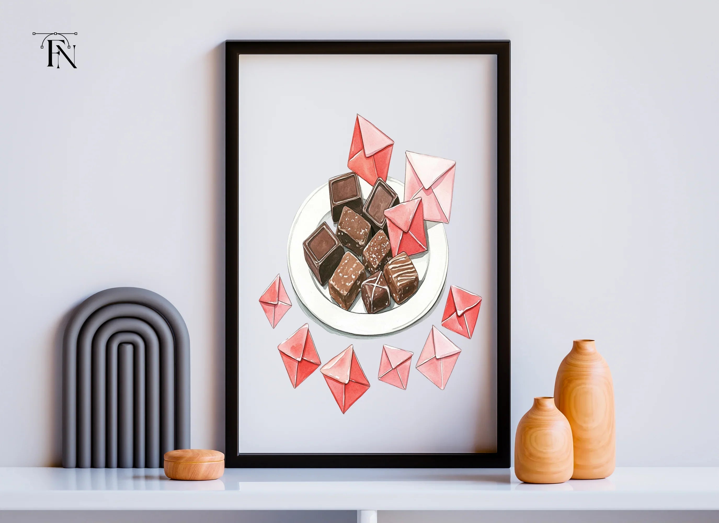 Chocolates and Love Notes Clipart Bundle