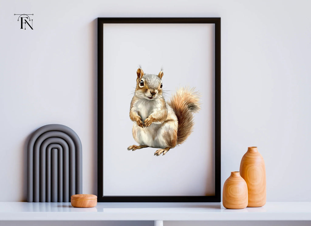 Cute Squirrel Animal Clipart Bundle