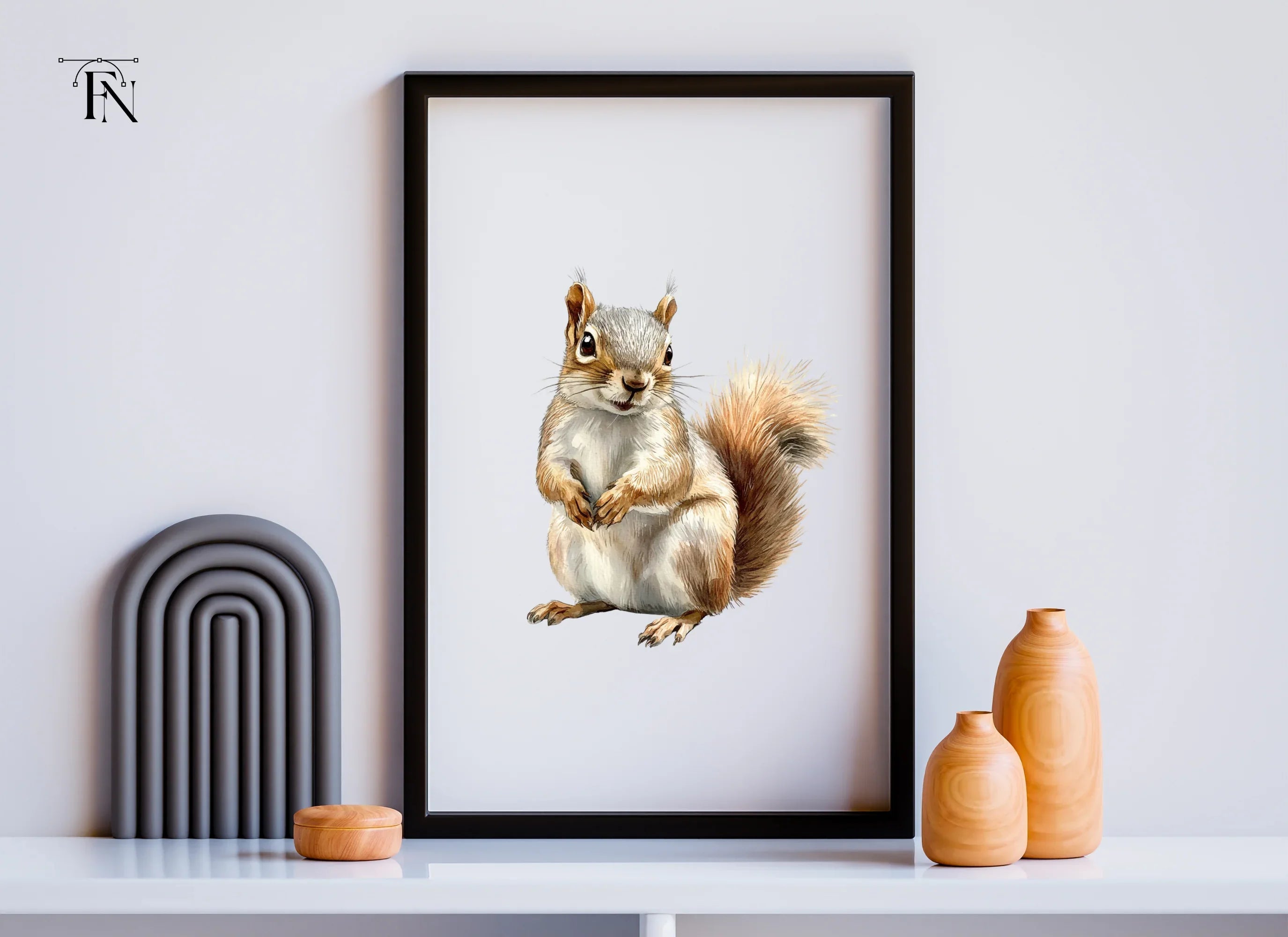 Cute Squirrel Animal Clipart Bundle