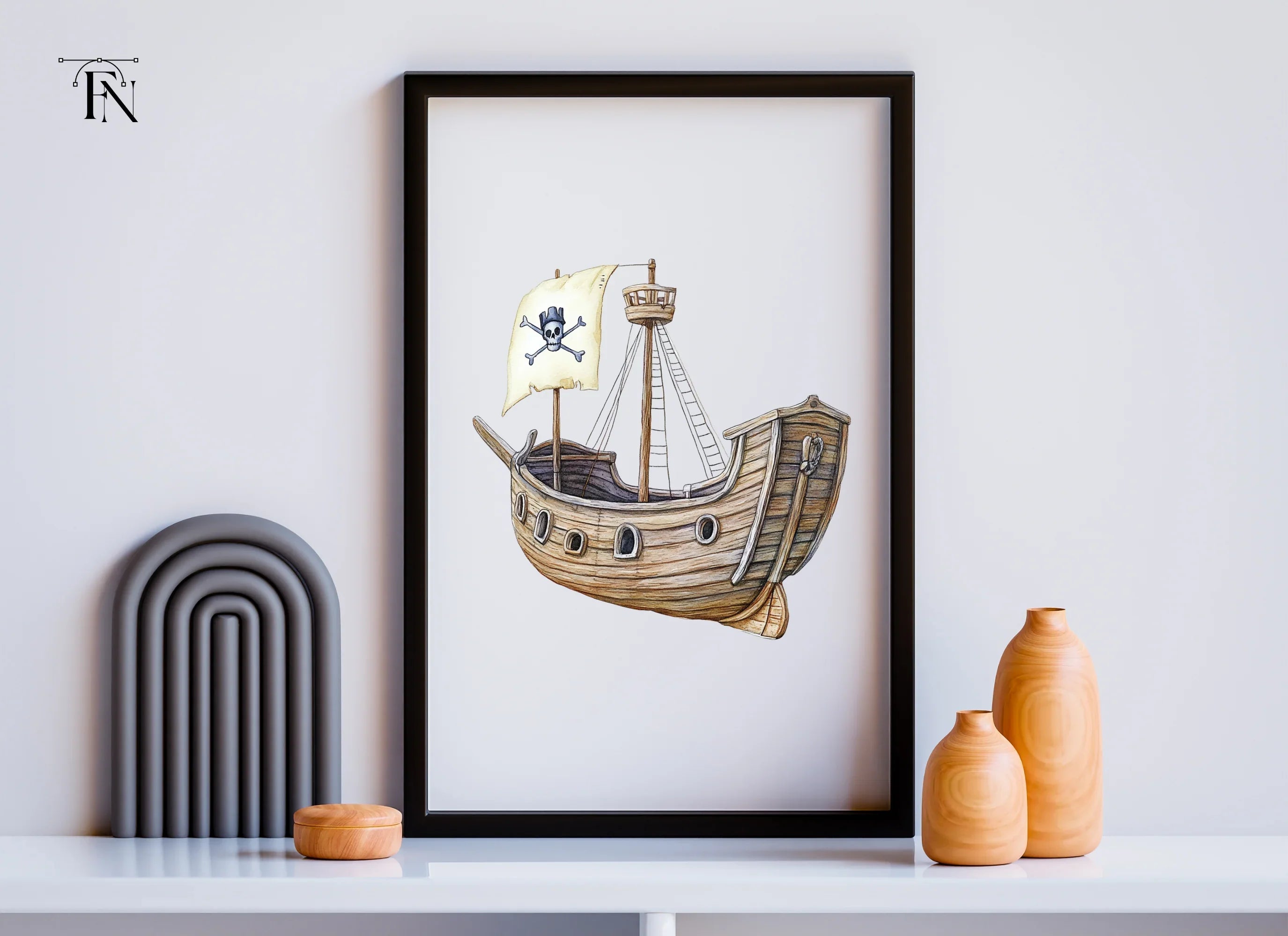 Pirate Ship Clipart Bundle
