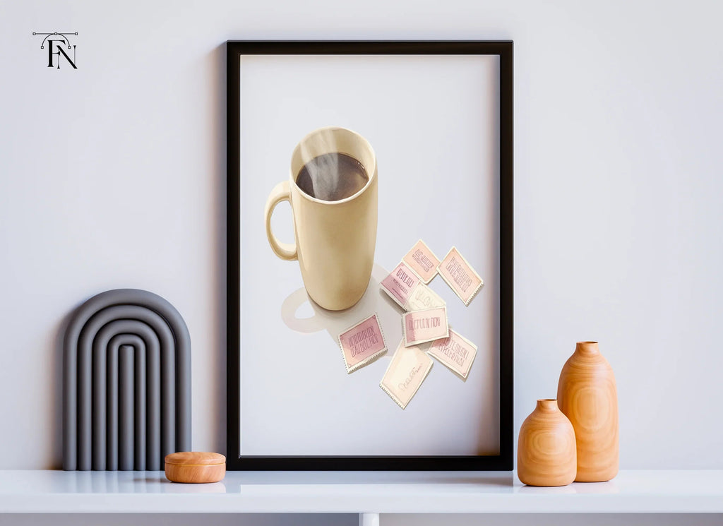 Coffee Mugs Love Notes Clipart Bundle