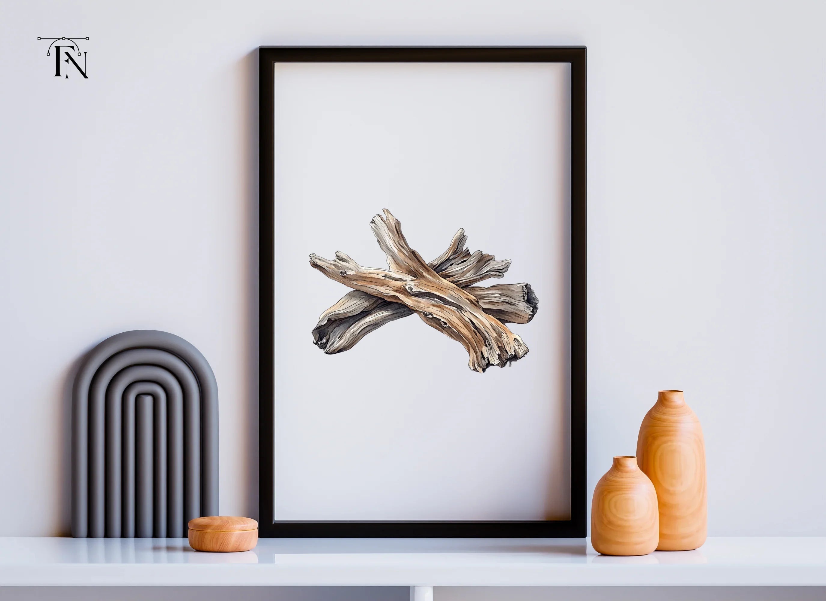 Rustic Driftwood Clipart Bundle