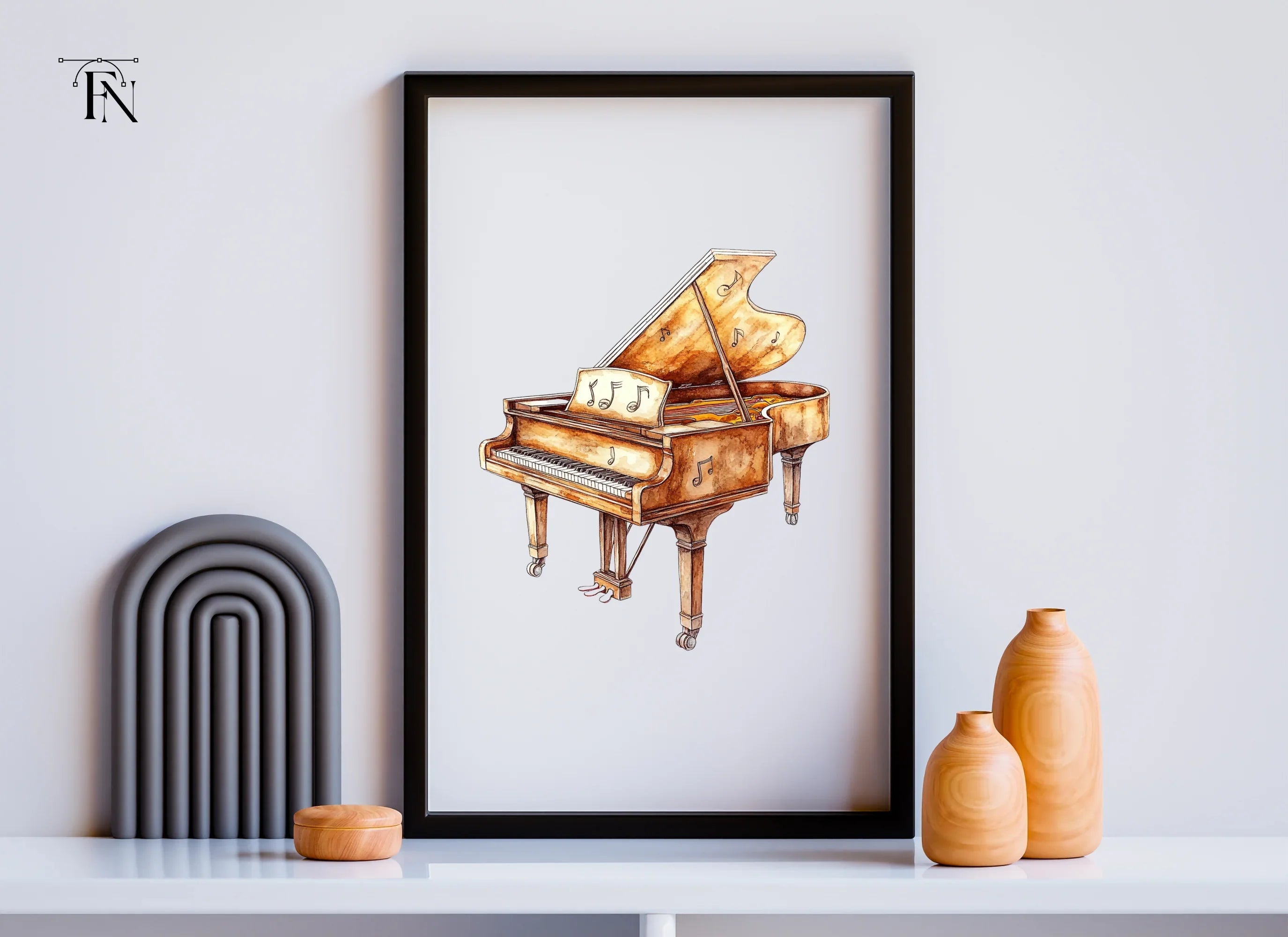 Grand Piano Clipart Bundle