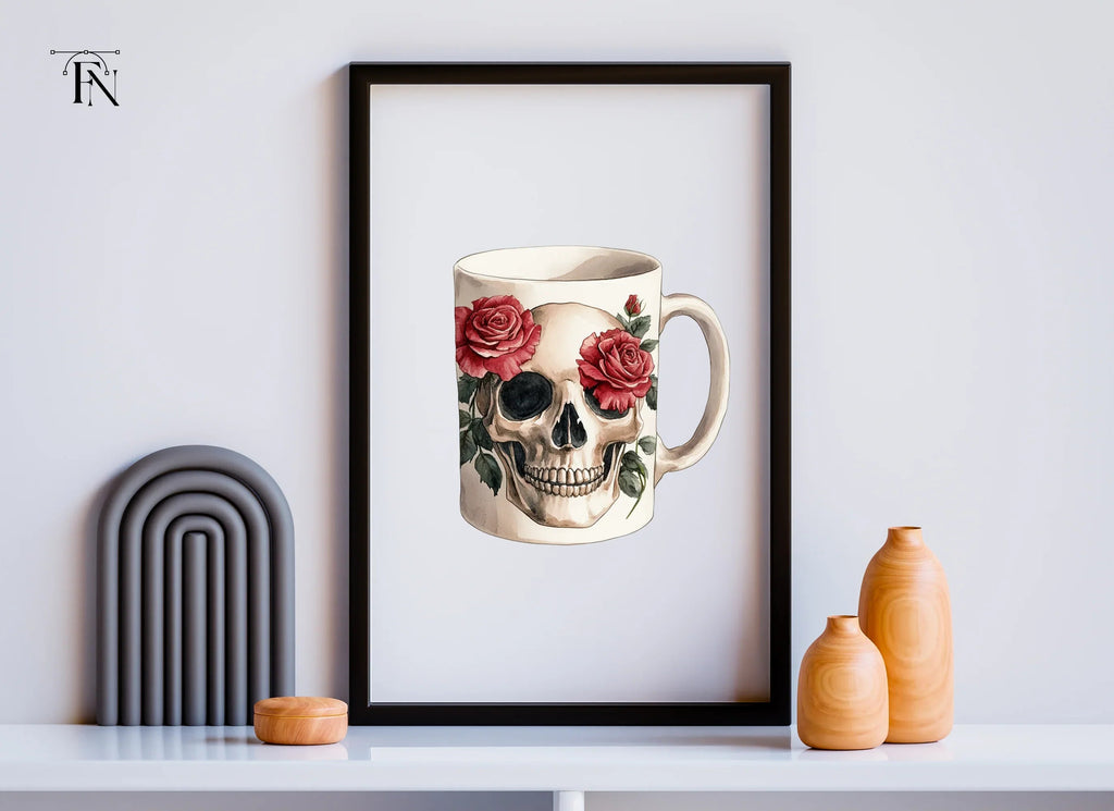 Skull Roses Clipart Bundle