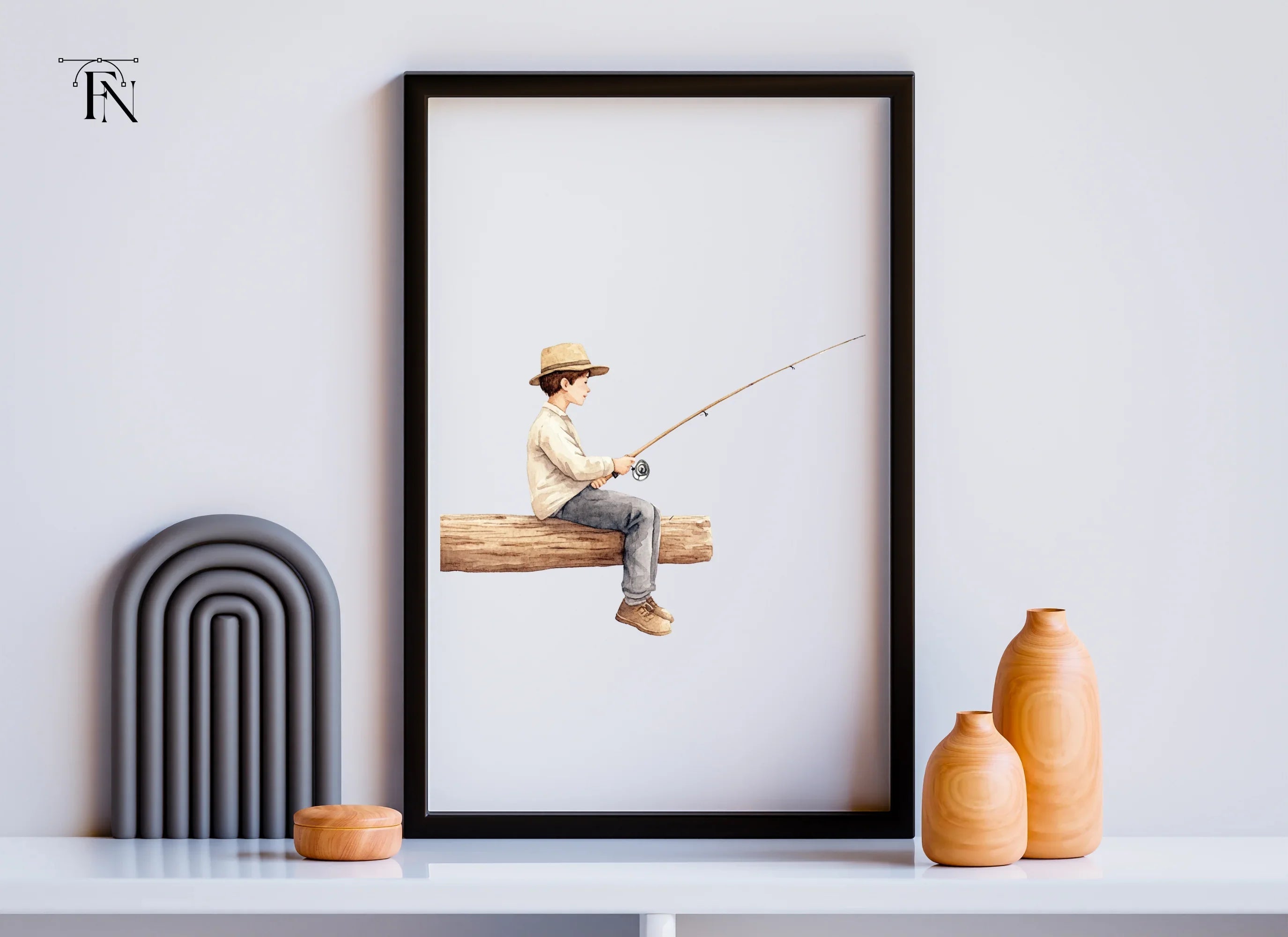 Boy Fishing Clipart Bundle
