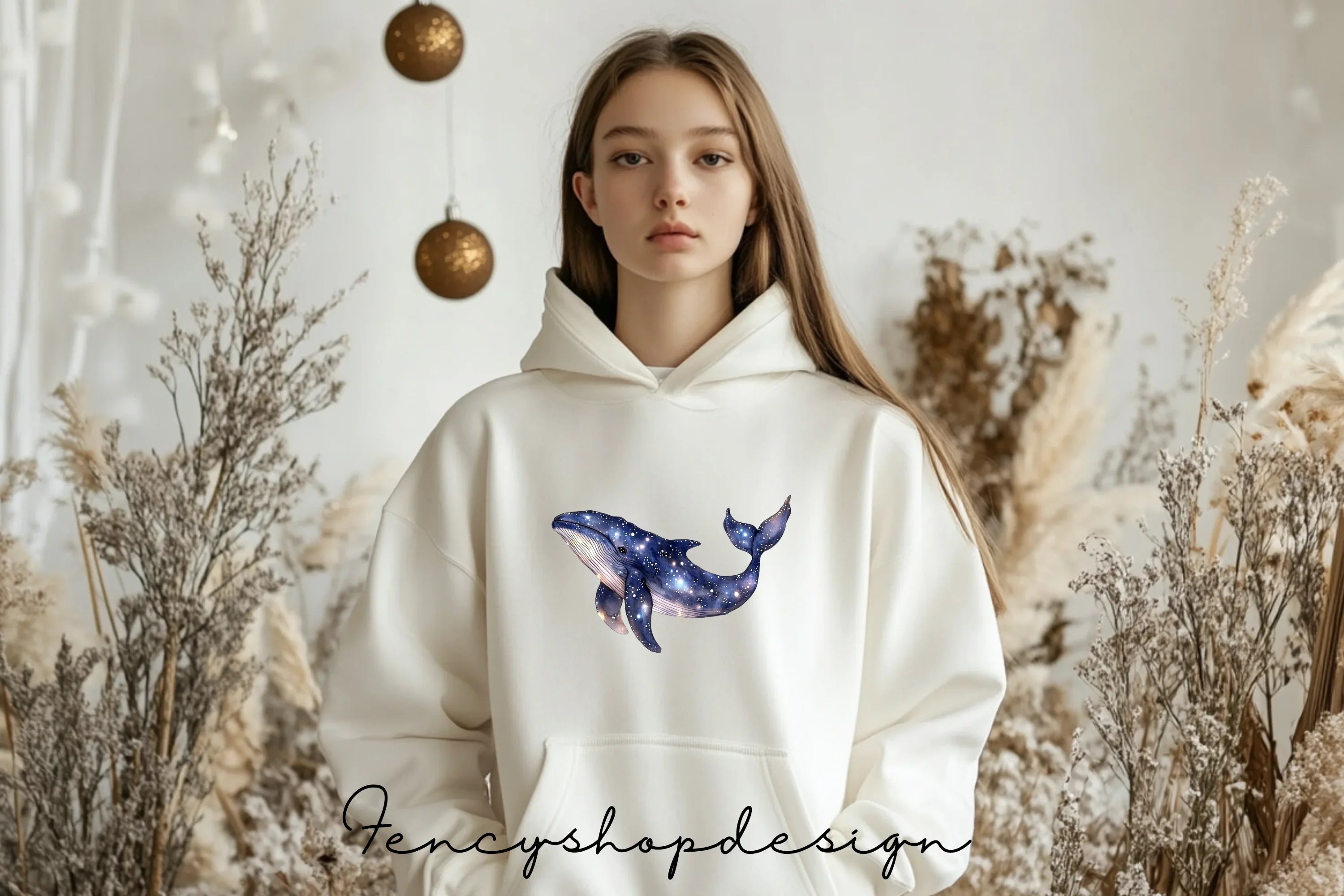 Galaxy Whale Clipart Bundle