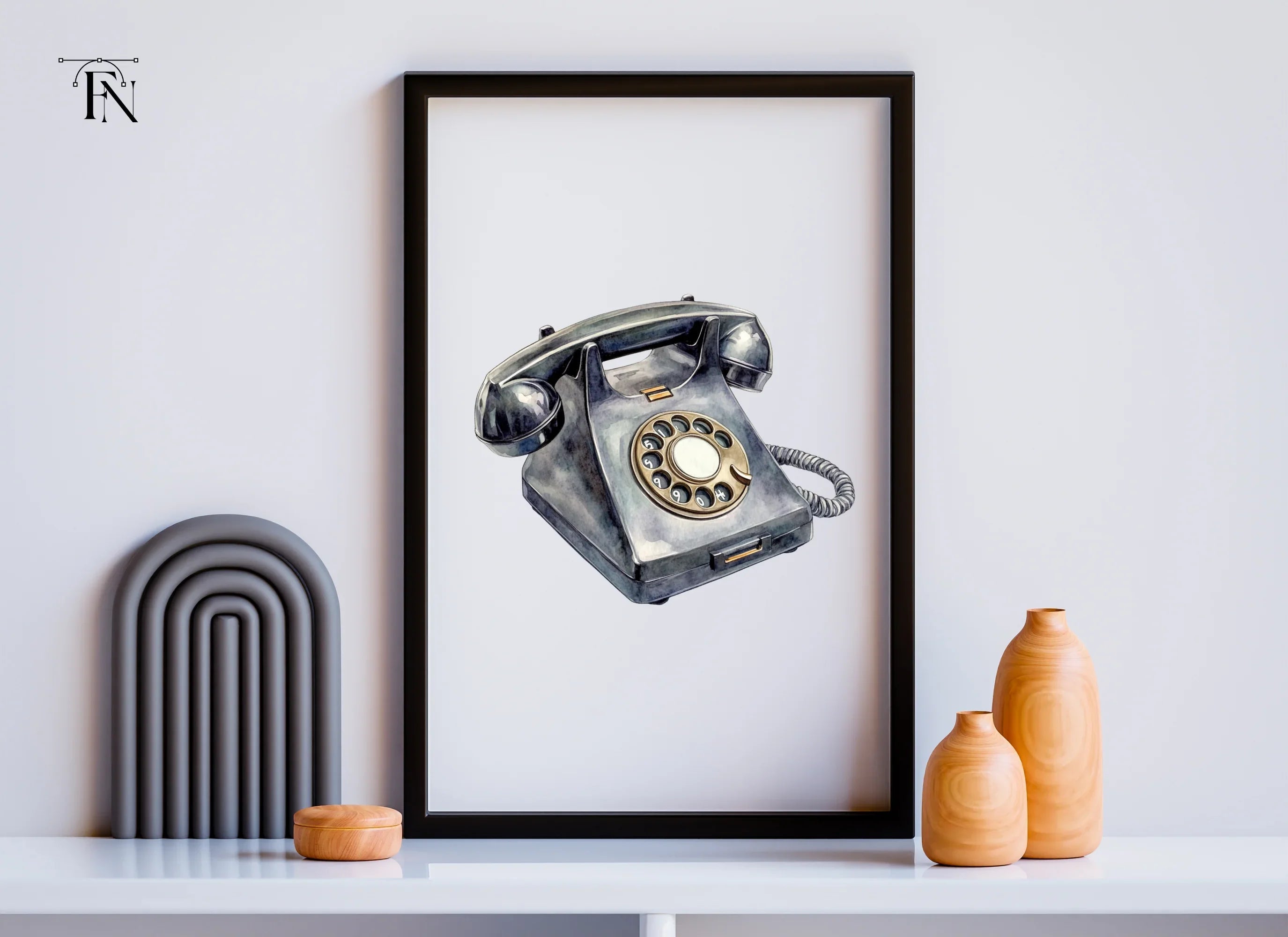 Vintage Rotary Phone Clipart Bundle