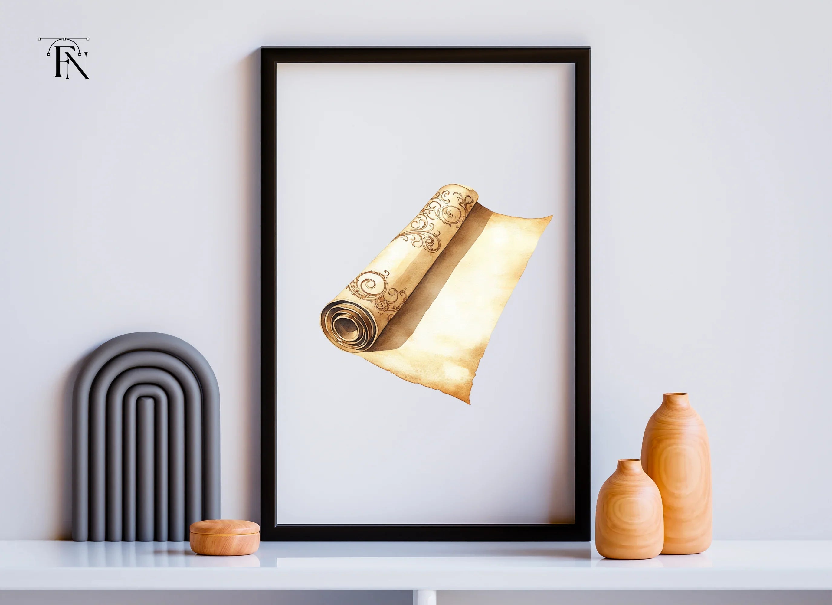 Vintage Old Scrolls Clipart Bundle