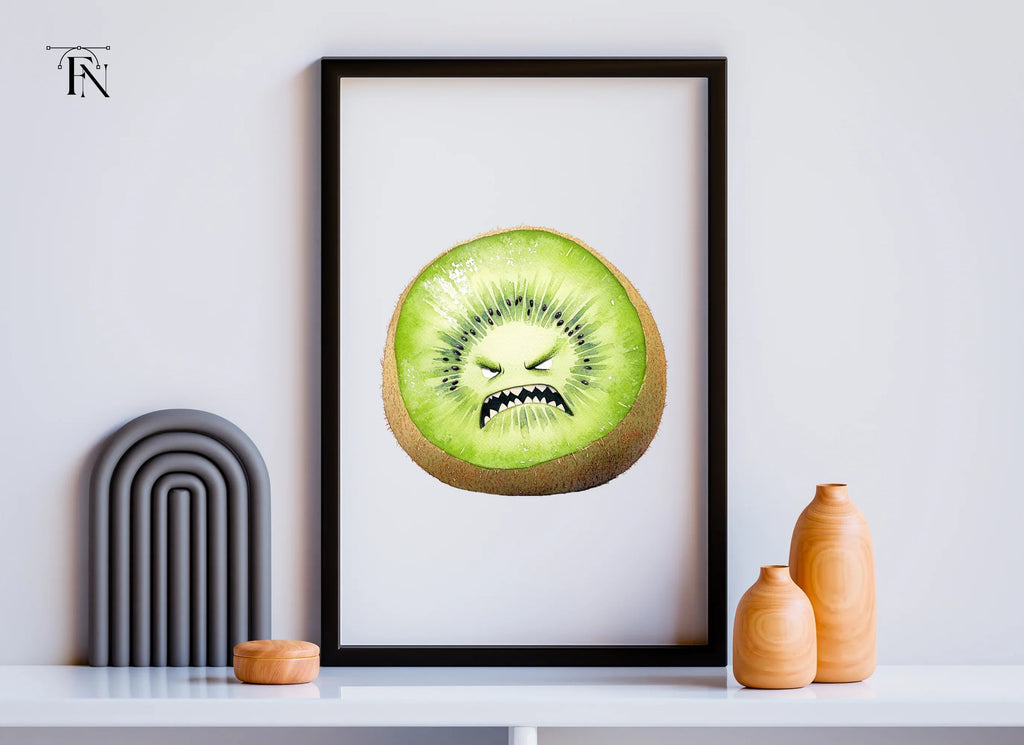 Furious Kiwi Fruit Character Clipart Bundle