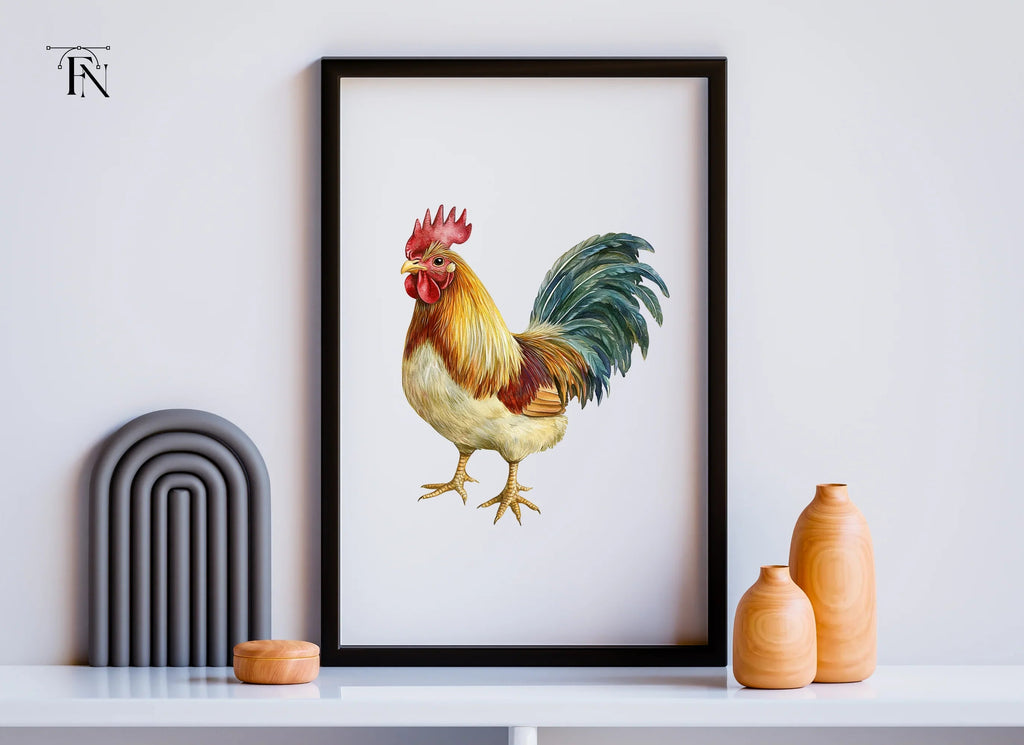 Realistic Rooster Clipart Bundle