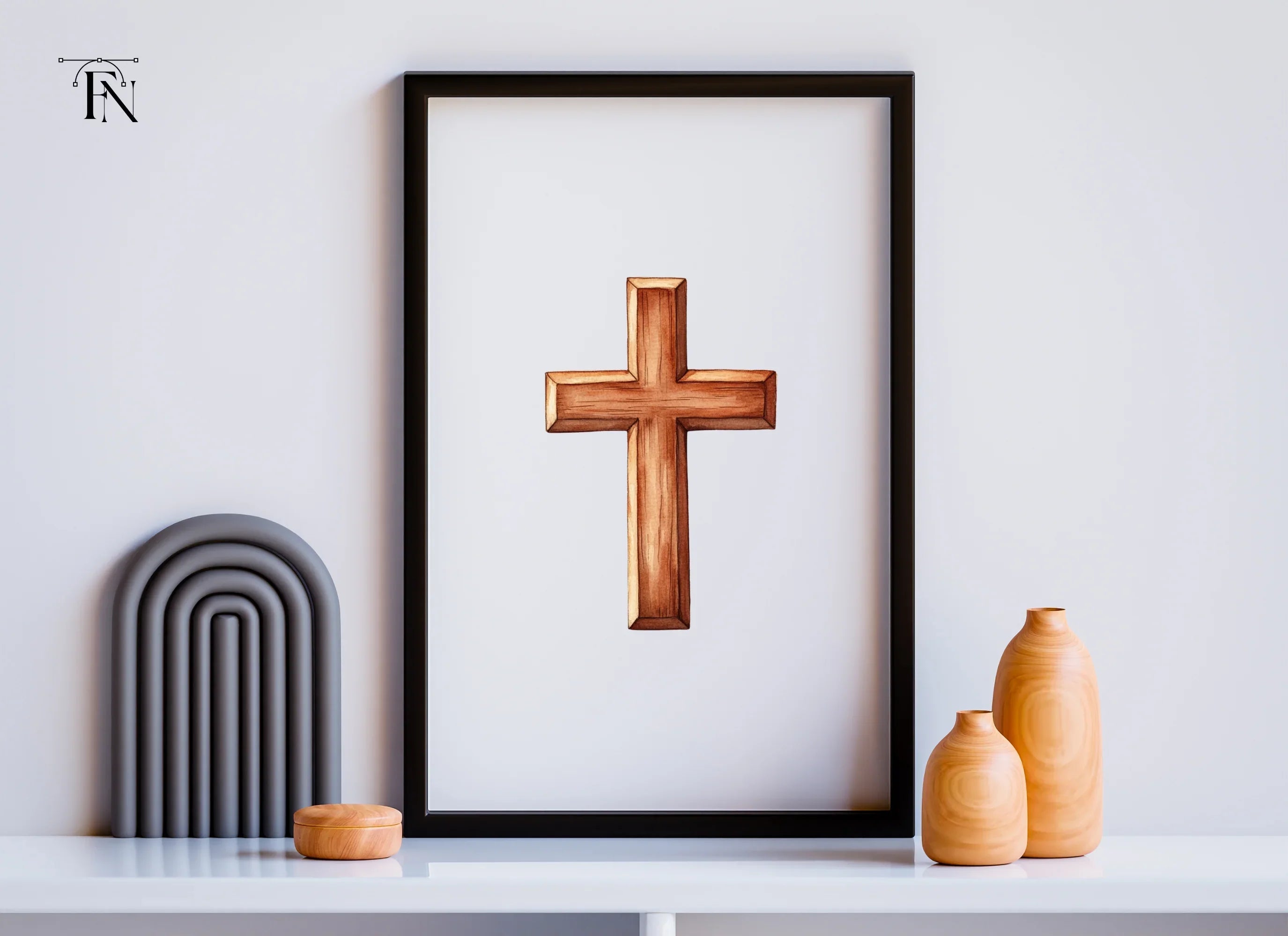 Wooden Crosses Clipart Bundle