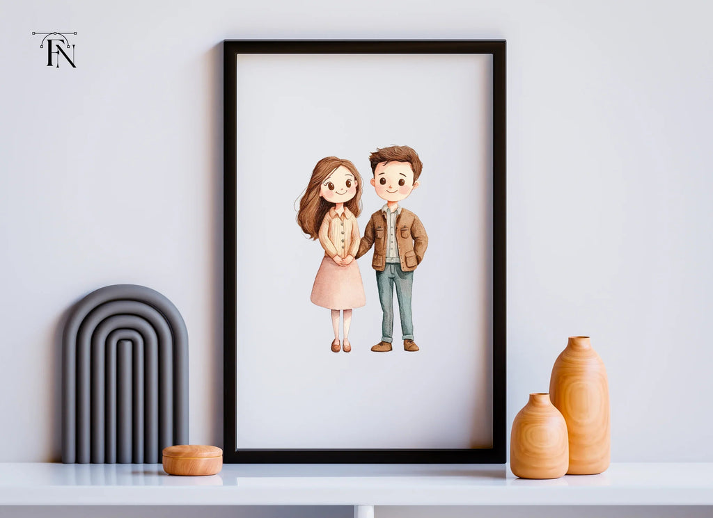 Valentine's Day Cute Couple Clipart Bundle