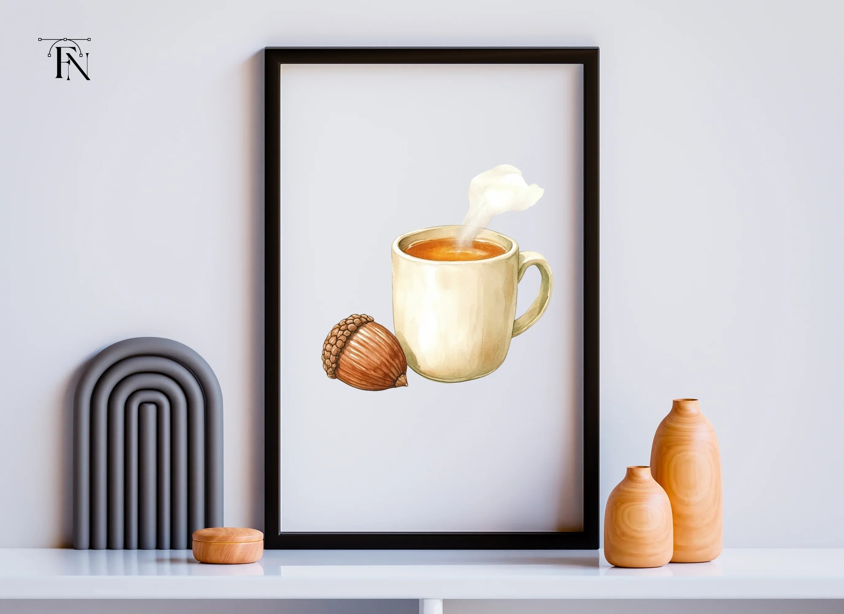 Cozy Autumn Acorn Clipart Bundle