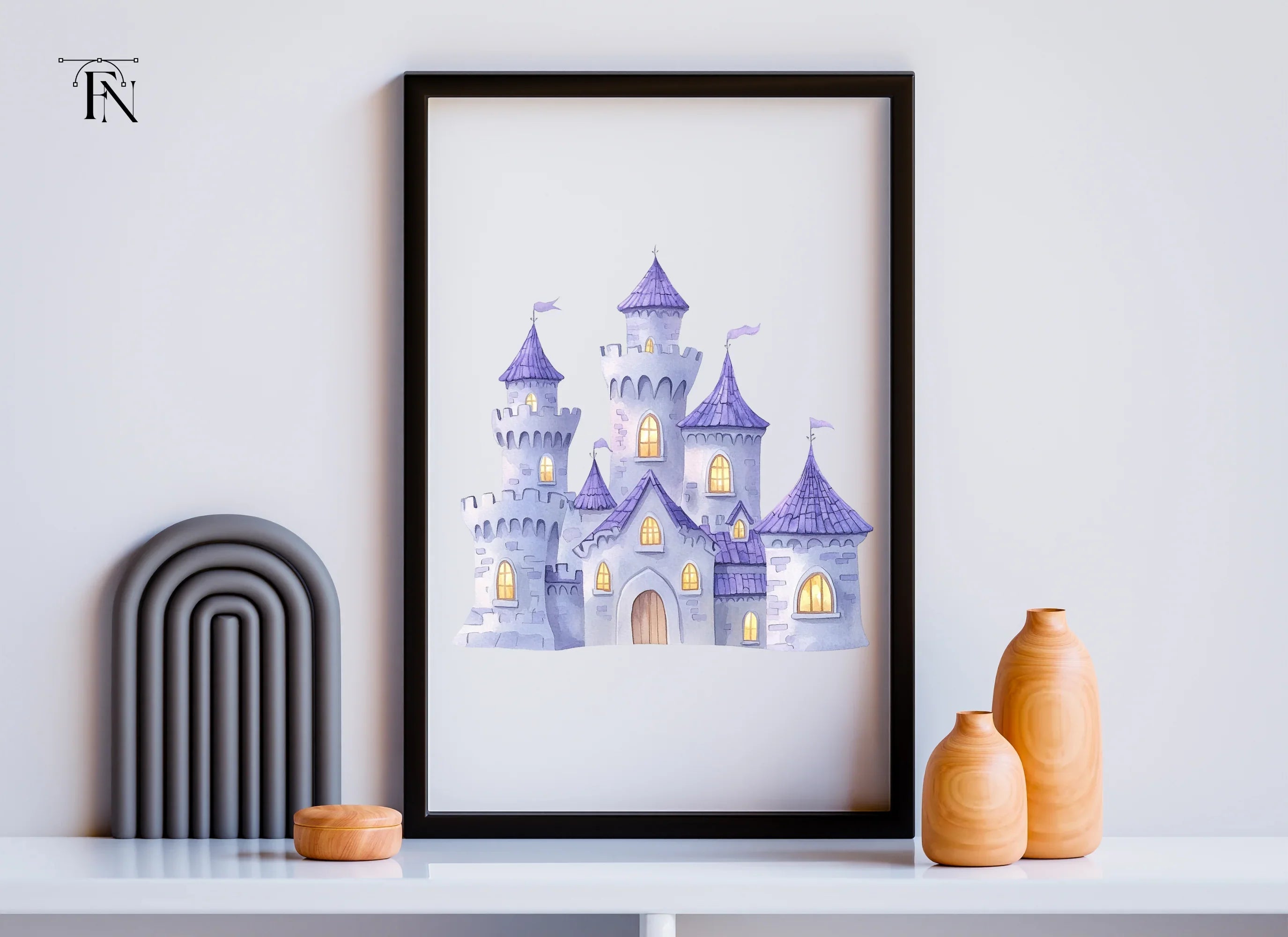 Enchanted Purple Castle Clipart Bundle