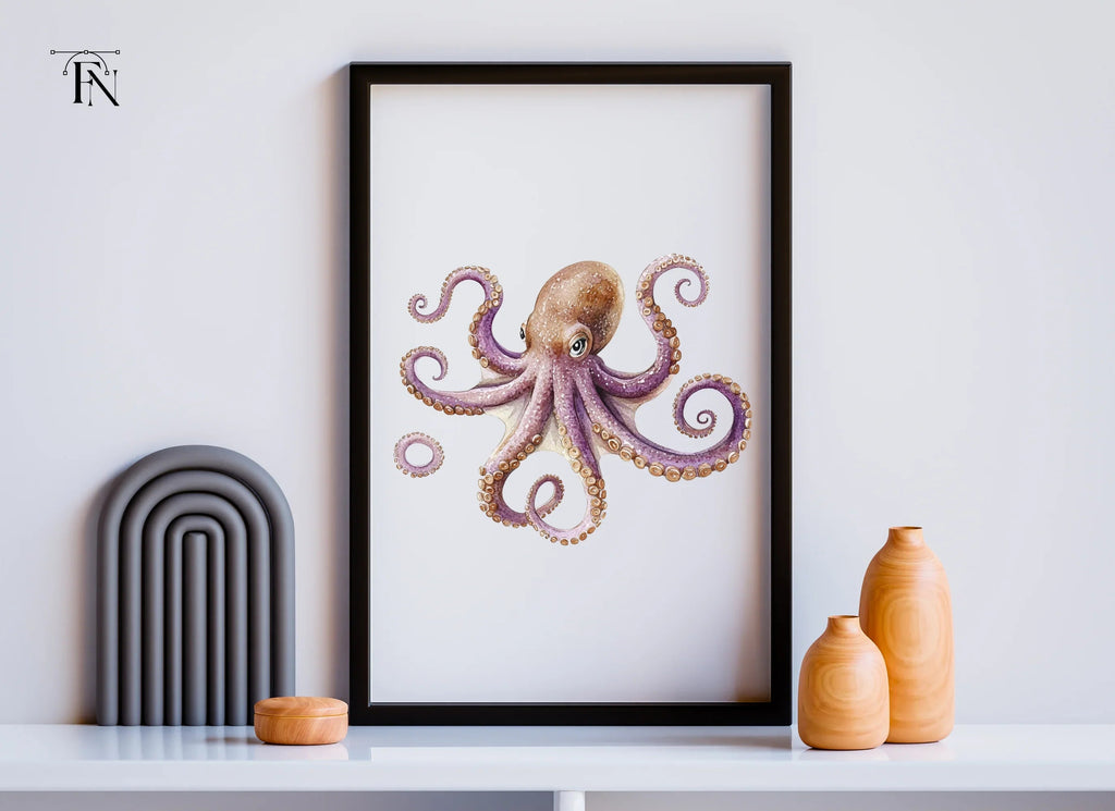 Purple Octopus Clipart Bundle