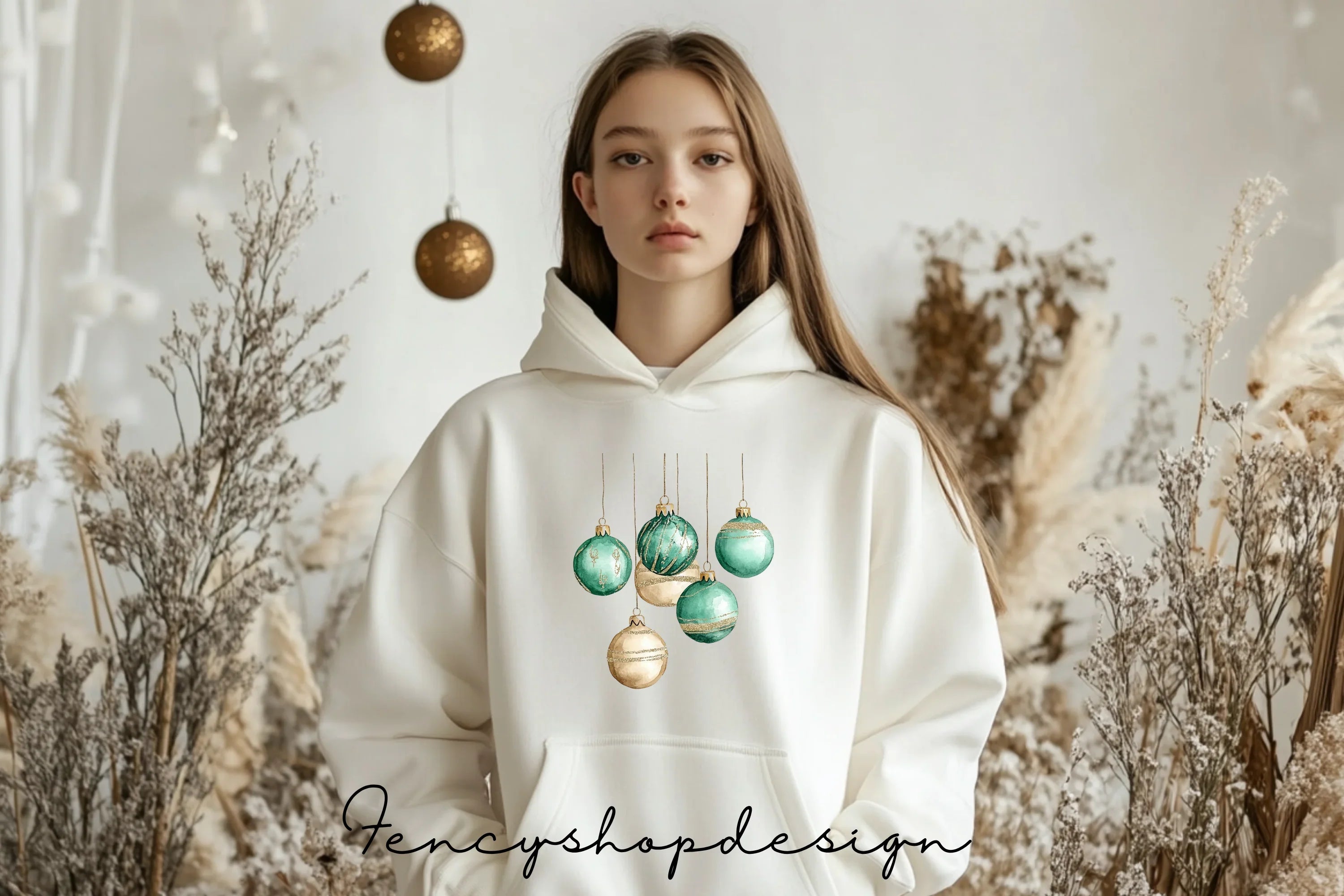 Festive Christmas Baubles Clipart Bundle