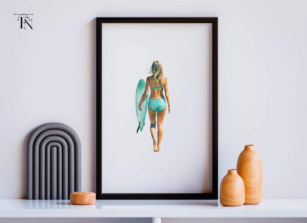 Surfer Girl Beach Vibes Clipart Bundle