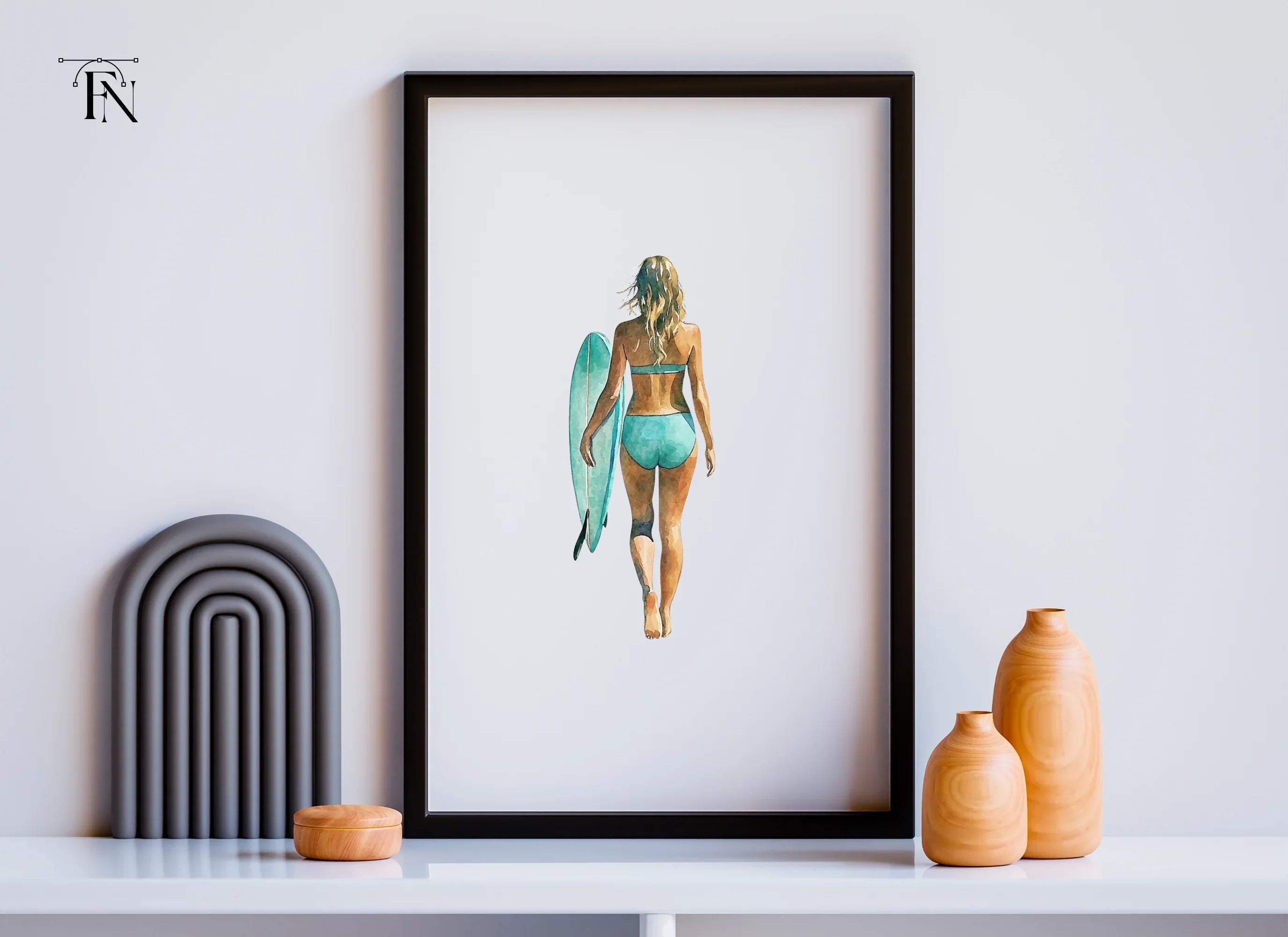 Surfer Girl Beach Vibes Clipart Bundle