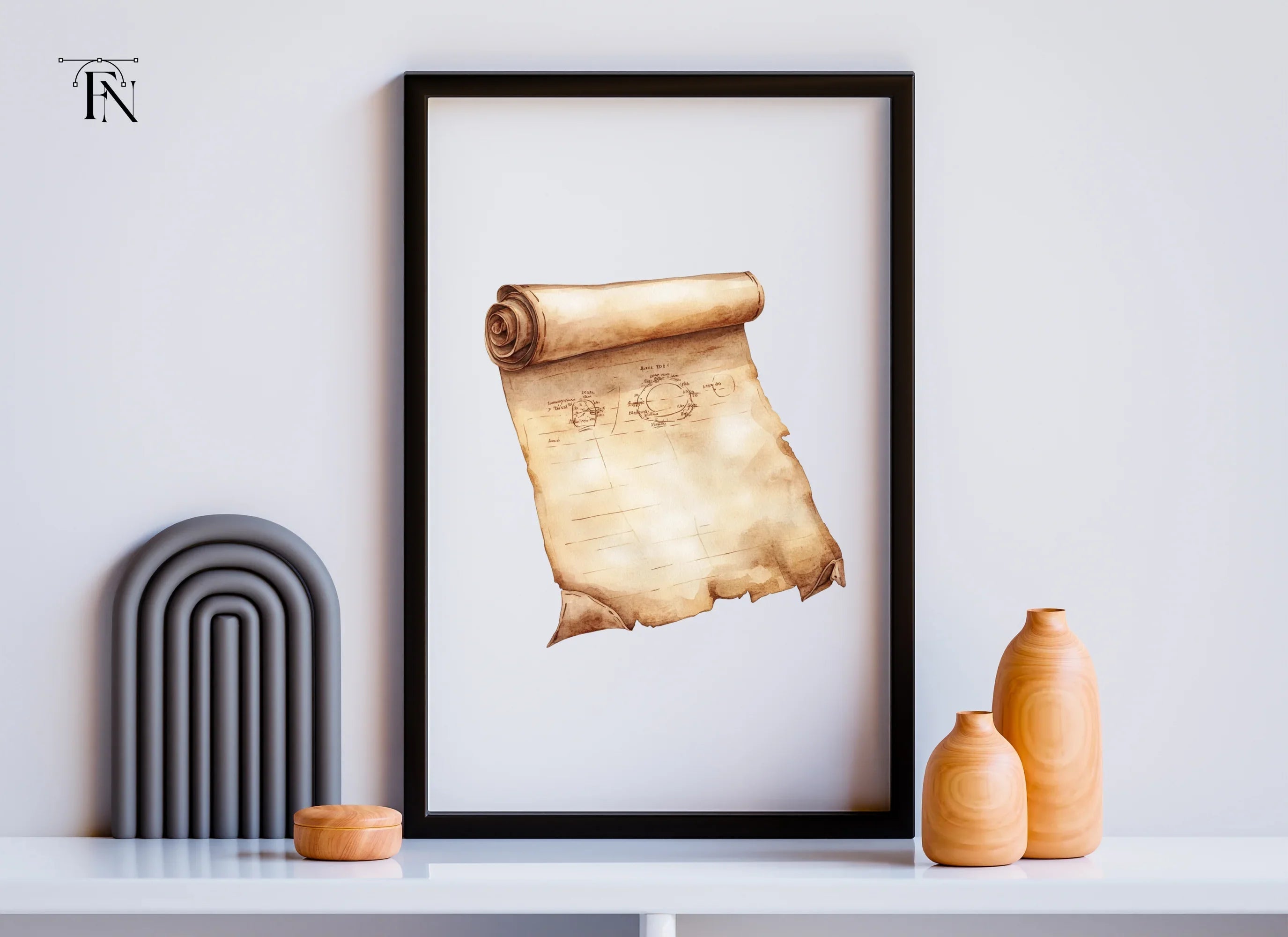 Aged Scroll Clipart Bundle