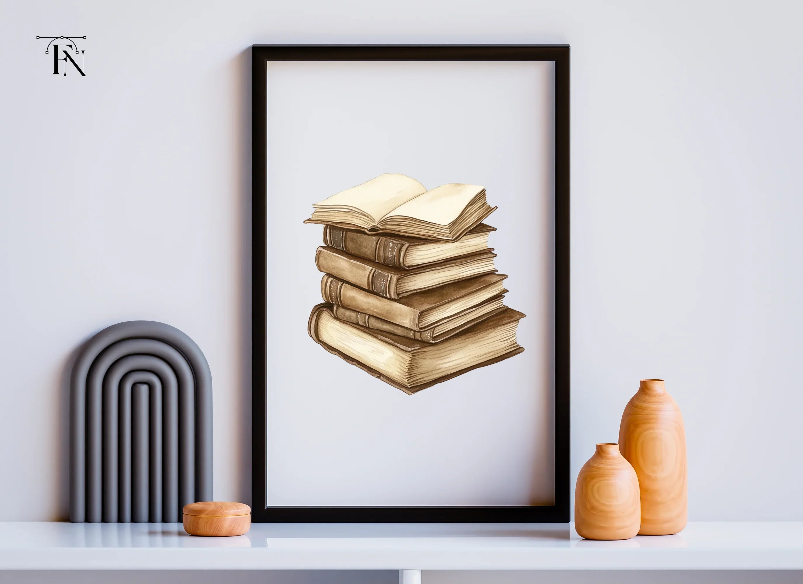 Open Book Stack Clipart Bundle