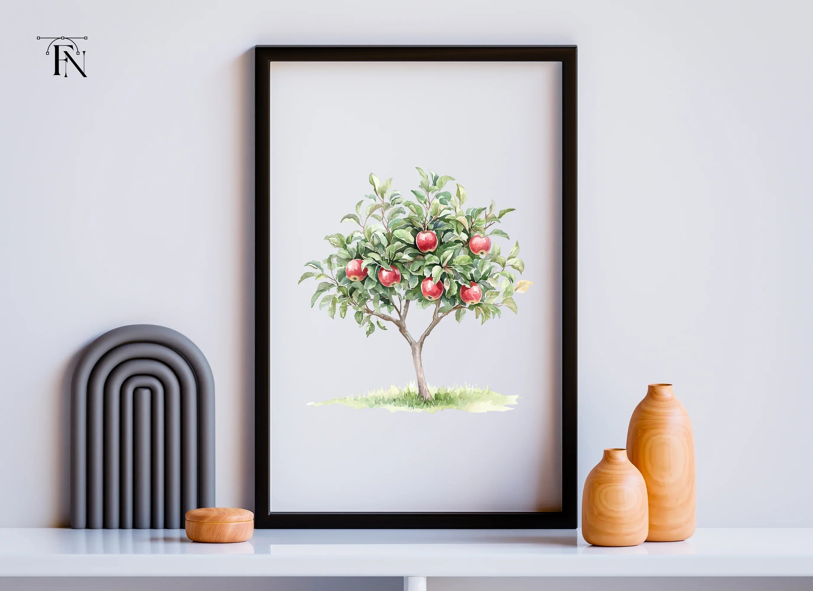 Red Apple Orchard Clipart Bundle
