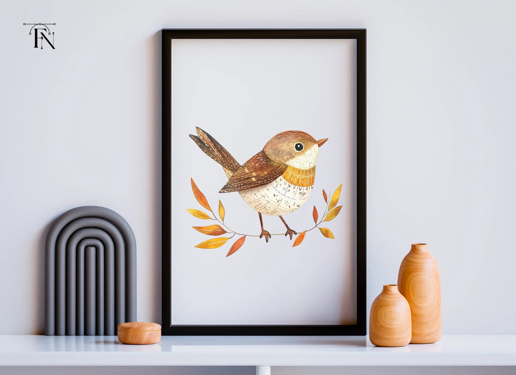 Cute Bird on Branch Clipart Bundle