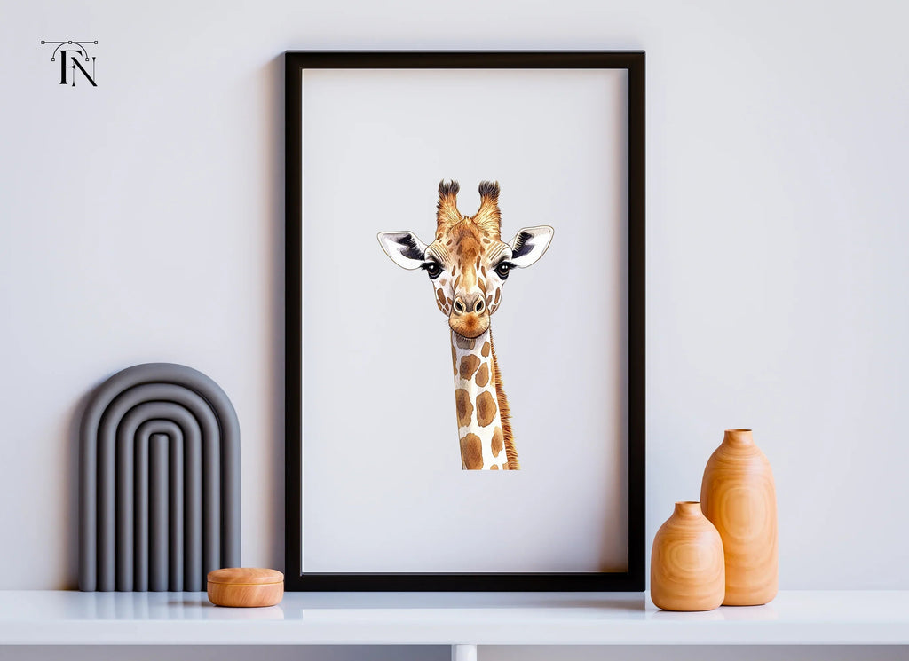 Cute Giraffe Head Clipart Bundle