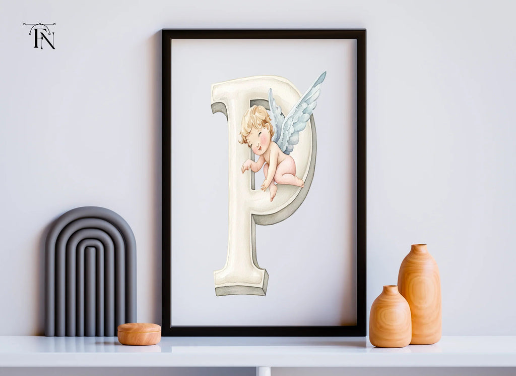 Sweet Cherub Angels Alphabet Clipart Bundle