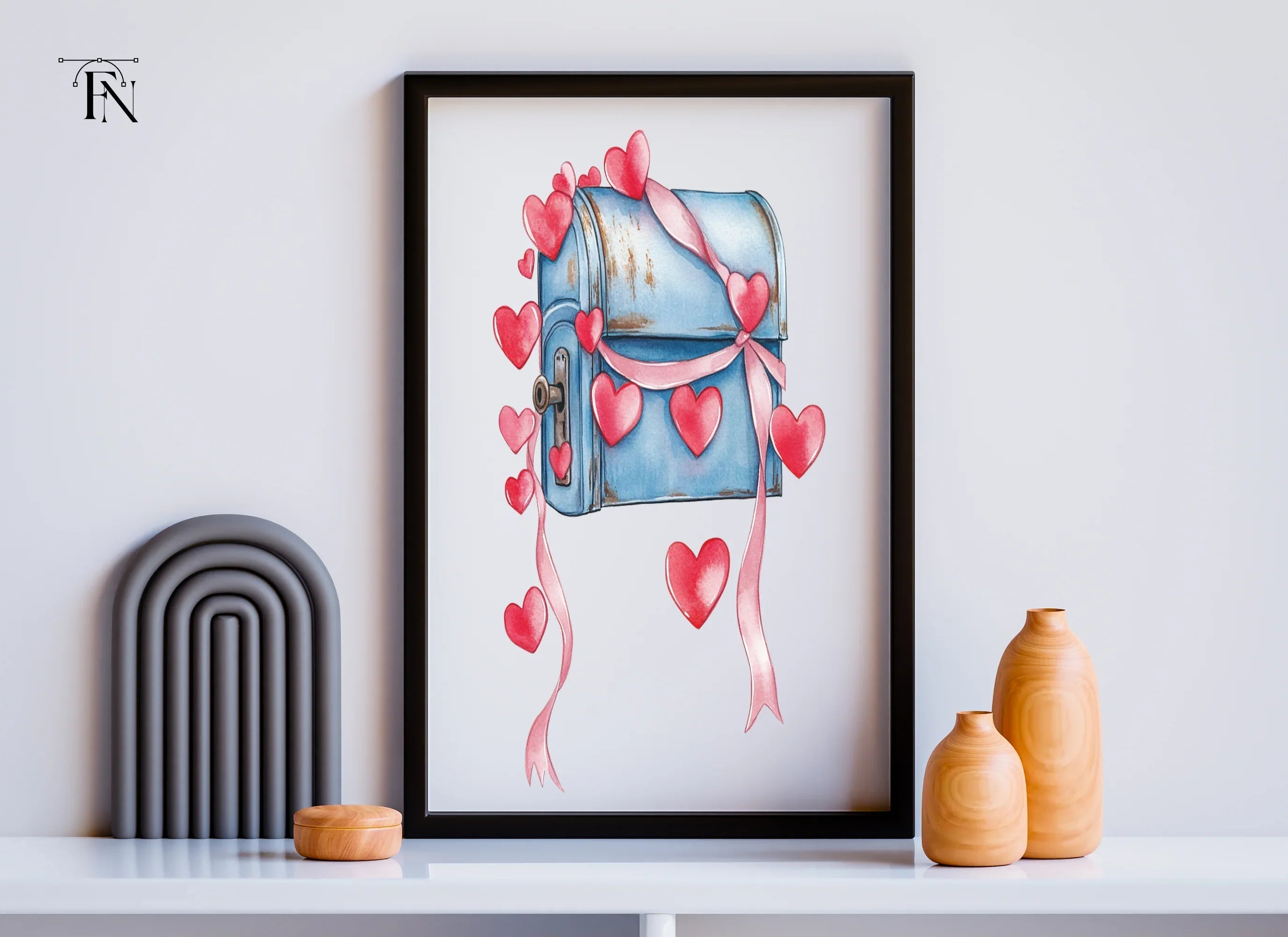 Valentine Mailbox Clipart Bundle