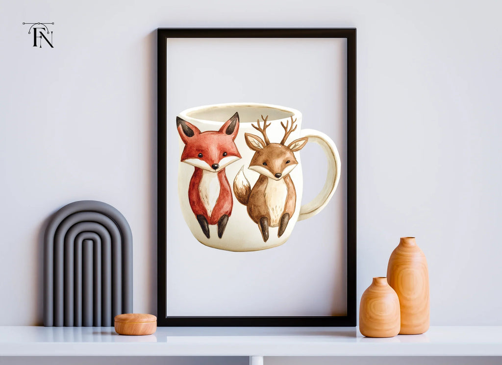 Cute Woodland Animals Clipart Bundle
