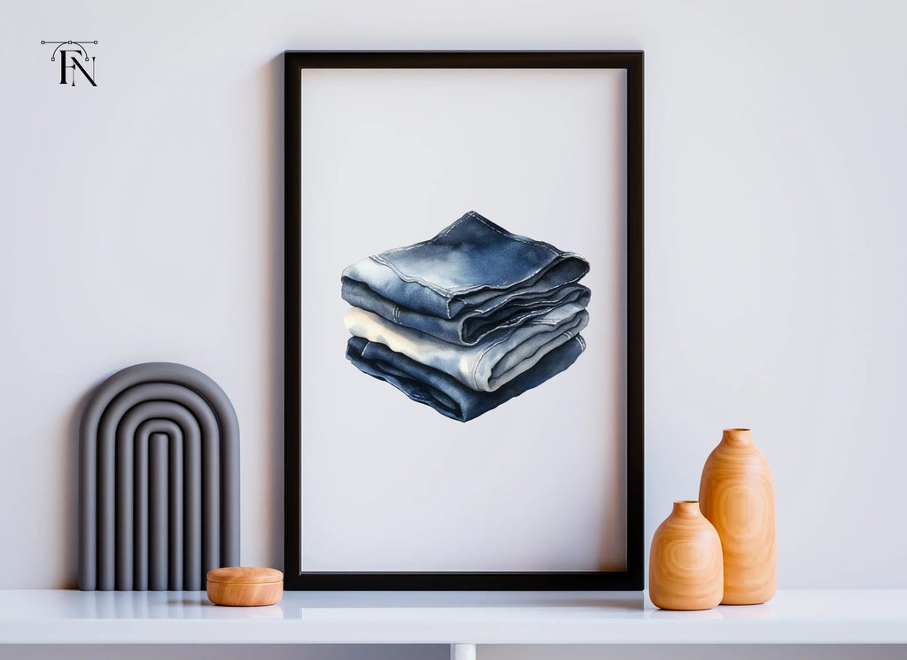 Folded Denim Jeans Clipart Bundle