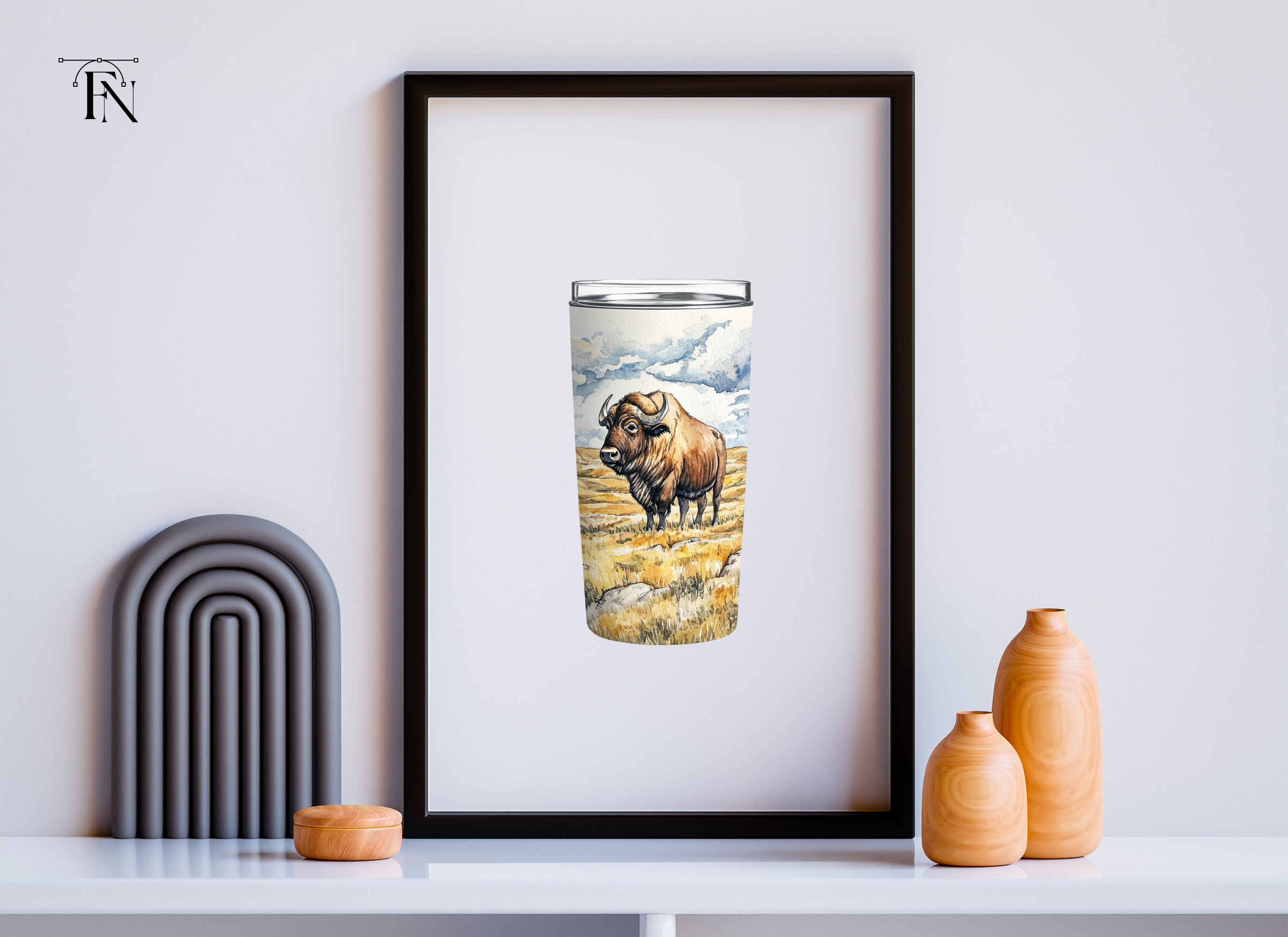 Bison Tumbler Clipart Bundle