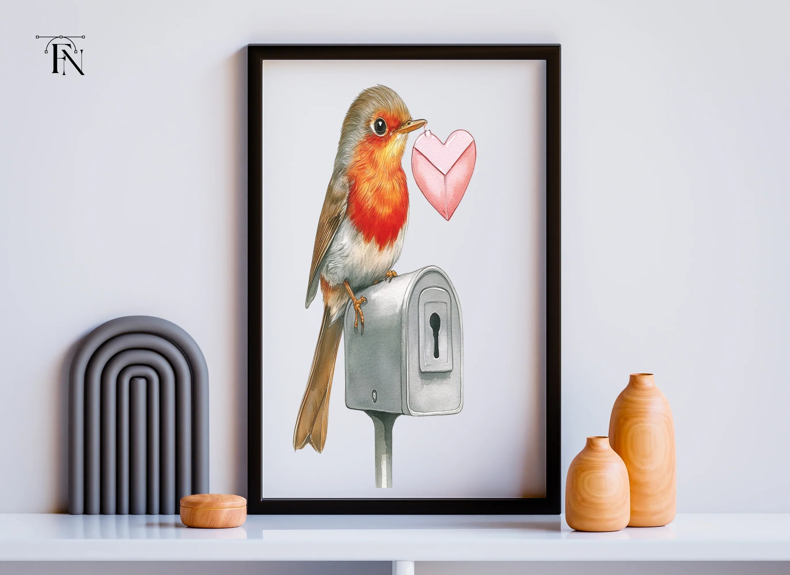 Robin Love Letter Clipart Bundle