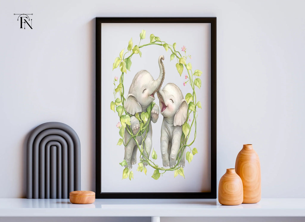 Cute Baby Elephant Clipart Bundle